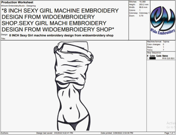 Sexy women machin embroidery design from widoembroidery.com