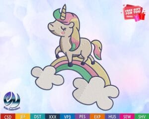 Unicorn Emboidery design from widoembroidery.com