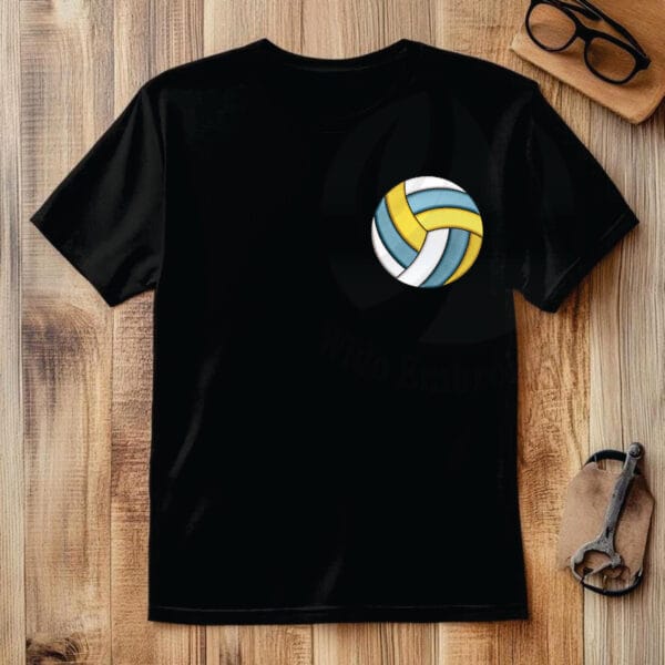 Volleyball machine embroidery design from widoembroidery.com