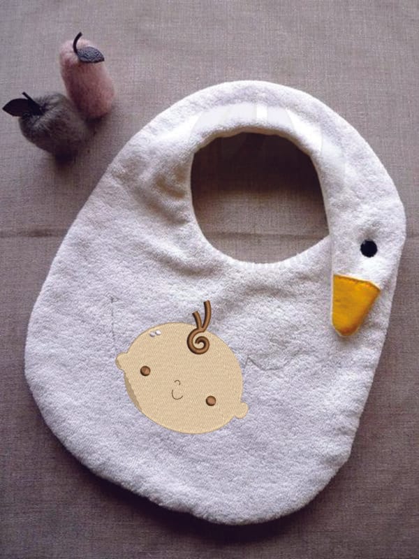 baby head machine embroideryb design from widoembroidery.com
