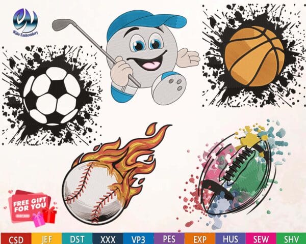 ball embroidery design from widoembroidery.com