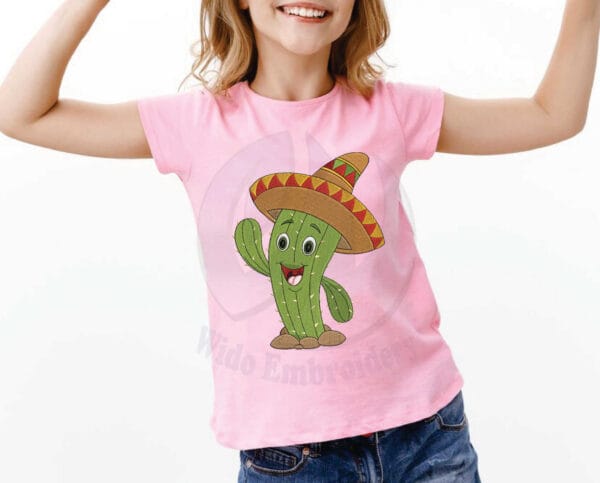 cactus machine embroidery design from widoembroidery.com