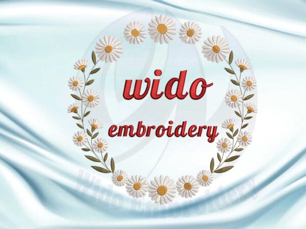 frame flower machine embroidery design from widoembroidery.com