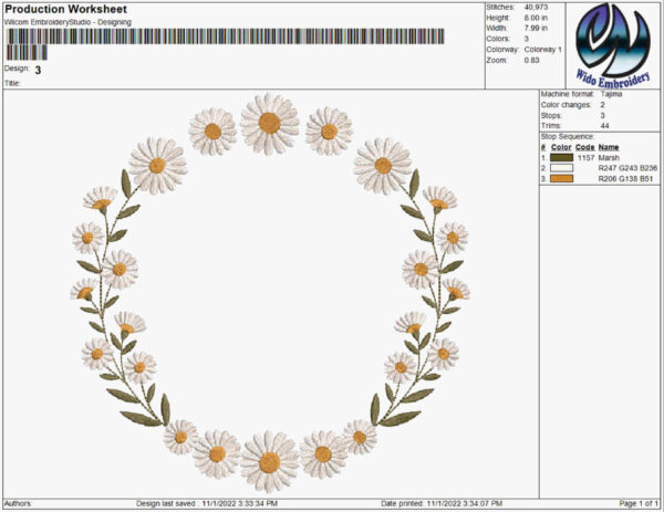 frame flower machine embroidery design from widoembroidery.com