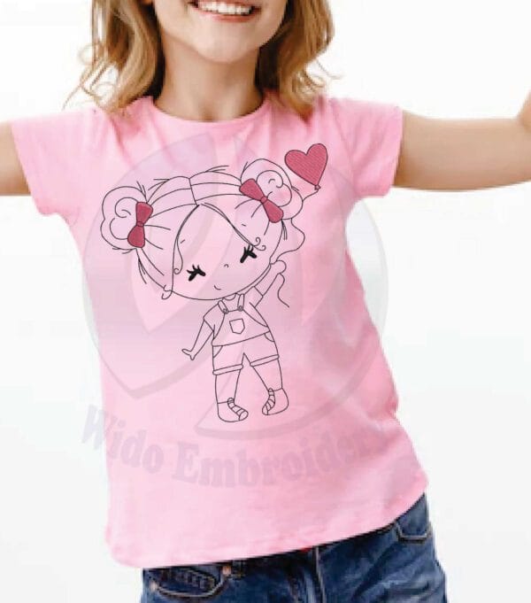 Girl Embroidery Design - Image 6