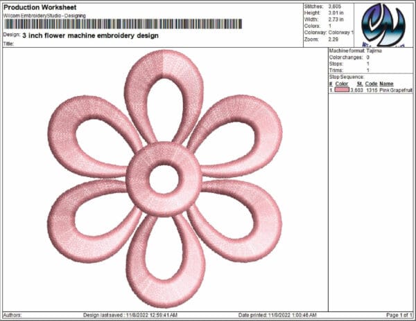 mini flowers embroidery design from widoembroidery