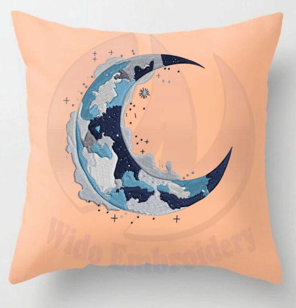 moon embroidery design from widoembroidery.com