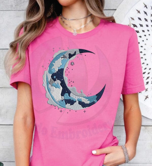 moon embroidery design from widoembroidery.com
