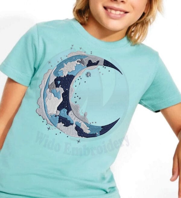 moon embroidery design from widoembroidery.com