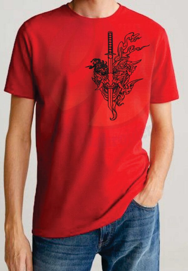 samurai mask embroidery design from widoembroidery.com