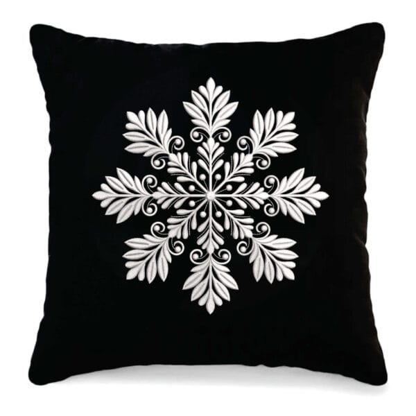 snowflake embrodiery design www.widoembroidery.com