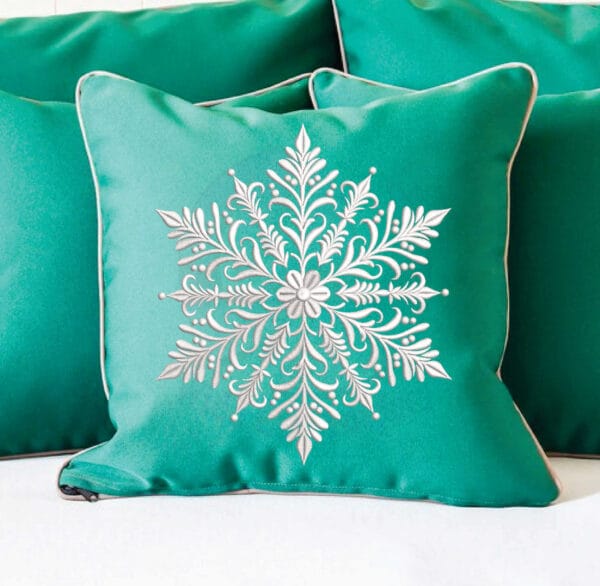 snowflake machine embroidery design from widoembroidery.com