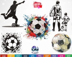 soccer ball embroidery design from widoembroidery.com