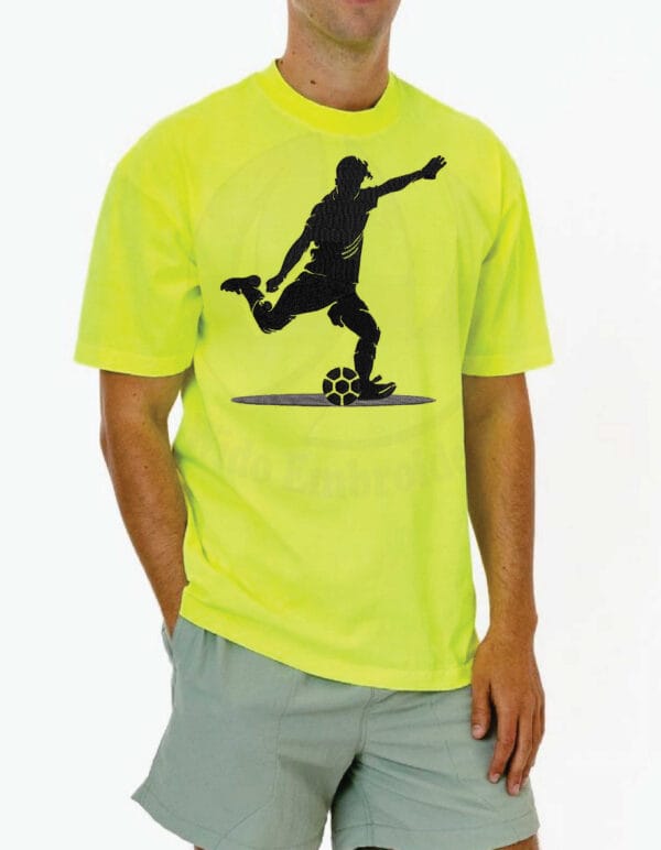 soccer player embroidery design from widoembroidery.com