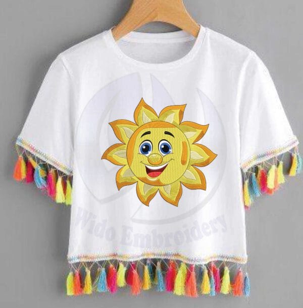 sun embroidery design from widoembroidery.com