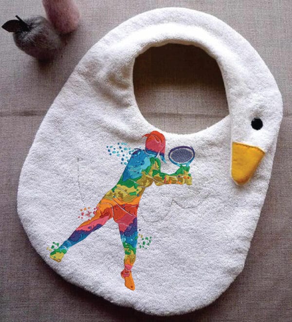 tennis embroidery design from widoembroidery.com