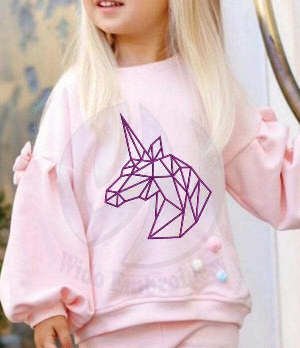 unicorn embroidery design from widoembroidery.com