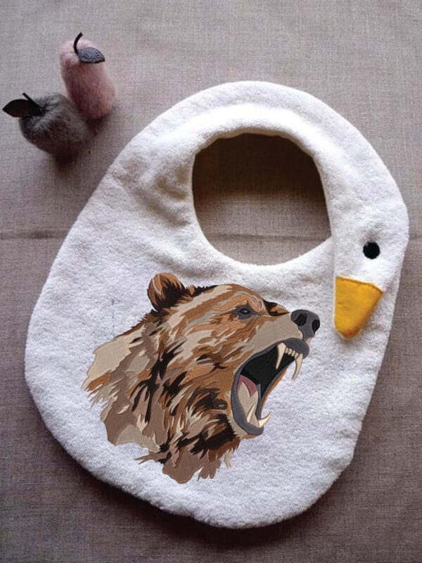 roar bear embroidery design from www.widoembroidery.com