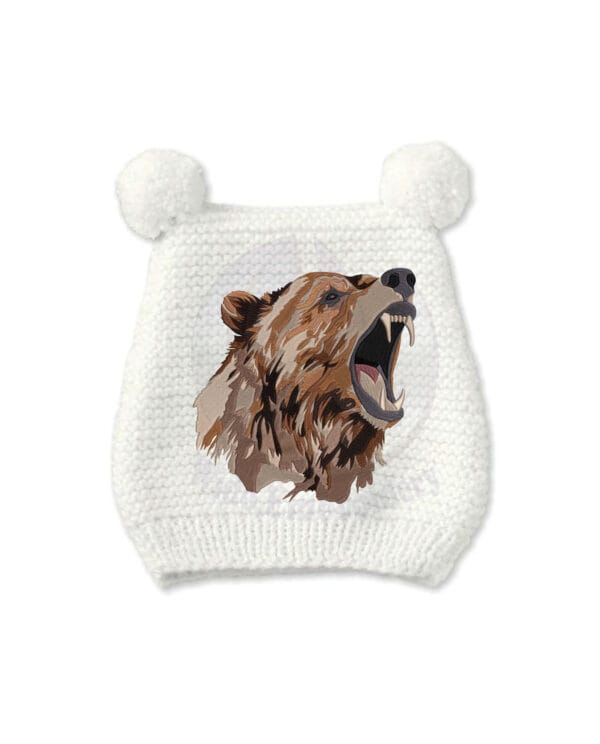 roar bear embroidery design from www.widoembroidery.com