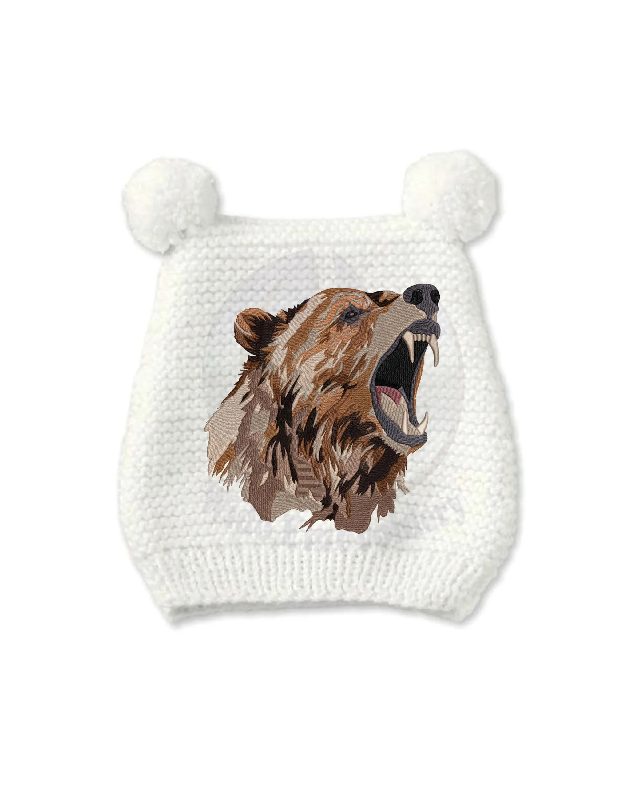 roar bear embroidery design from www.widoembroidery.com