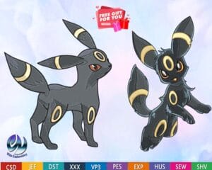 umbreon embroidery design from widoembroidery.com