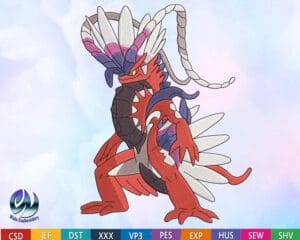 koraidon pokemon embroidery design from widoembroidery.com