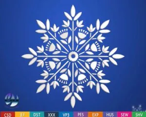snowflake 2 embroidery design from widoembroidery.COM