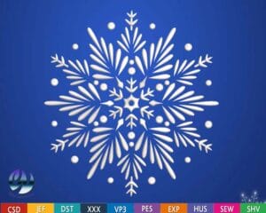 snowflake embroidery design from widoembroidery.com