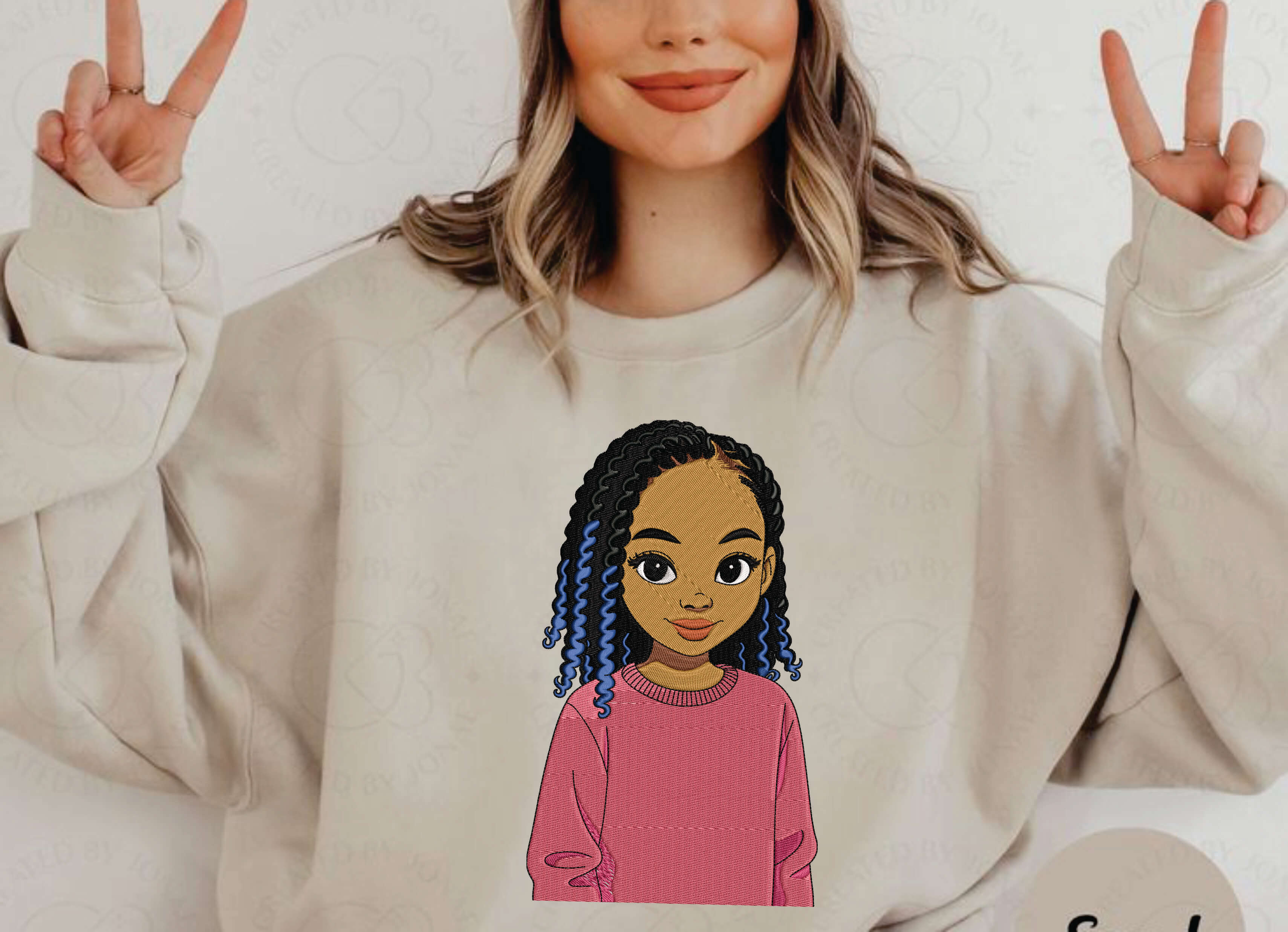 BLACK GIRL embroidery design from widoembroidery.com