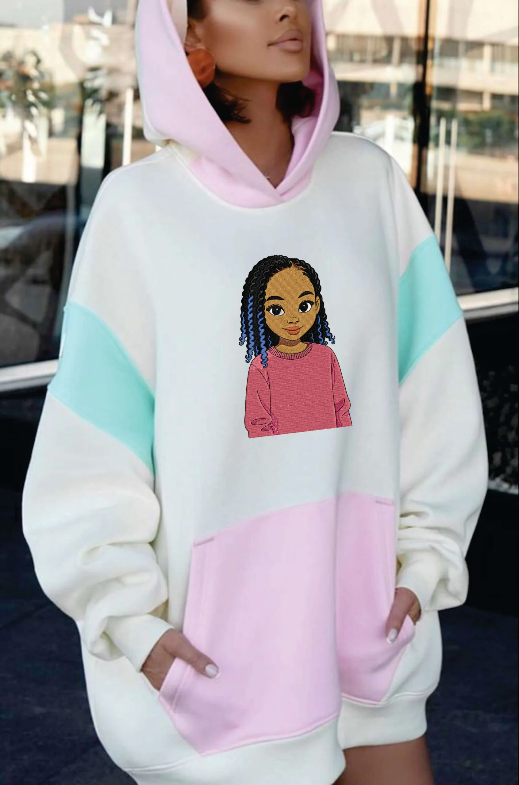 BLACK GIRL embroidery design from widoembroidery.com