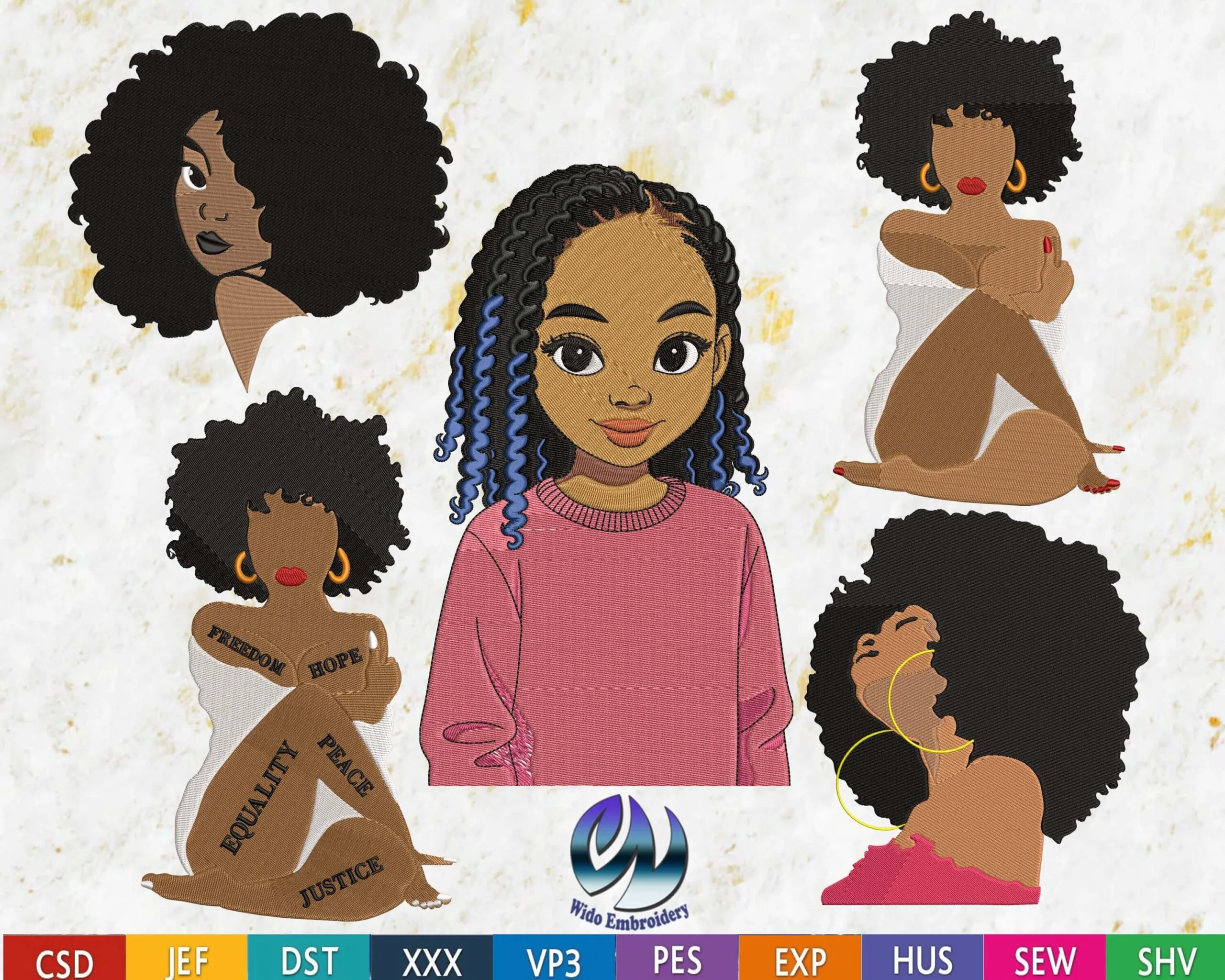 african women embroidery design from widoembroidery.com