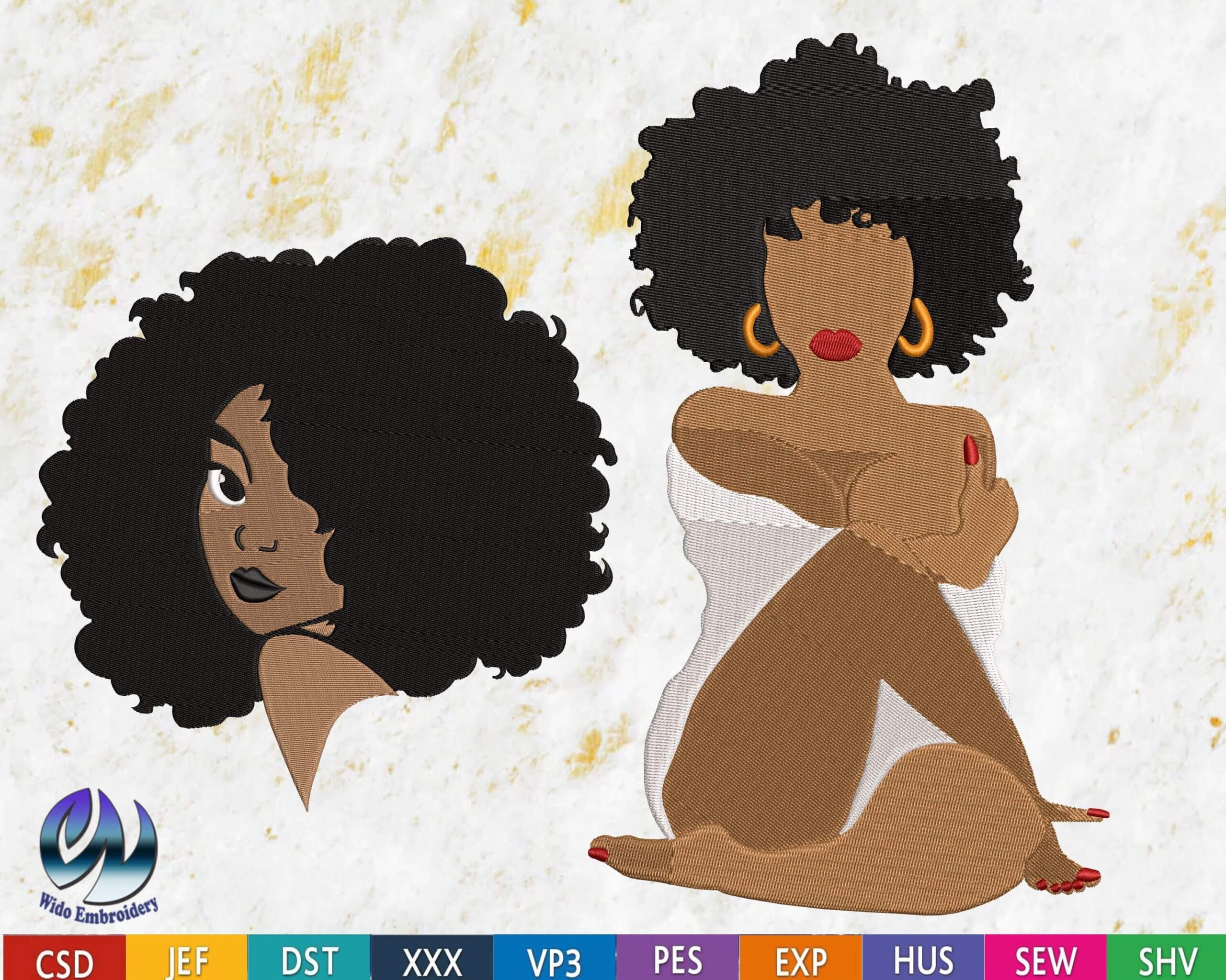 woman embroidery design from widoembroidery.com