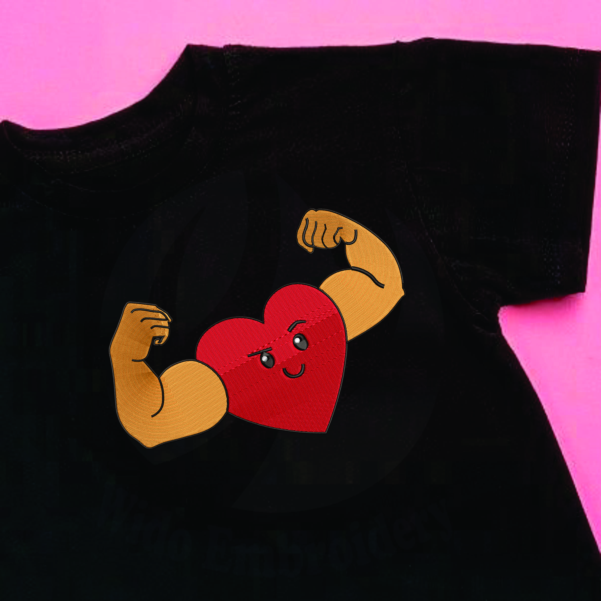 muscle heart machine embroidery design from widoembroidery.com